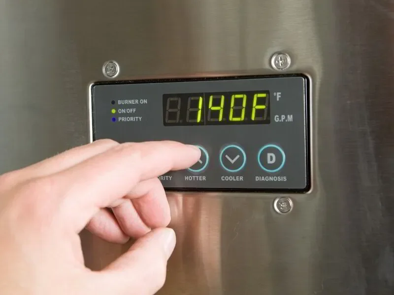 Restarting a tankless water heater