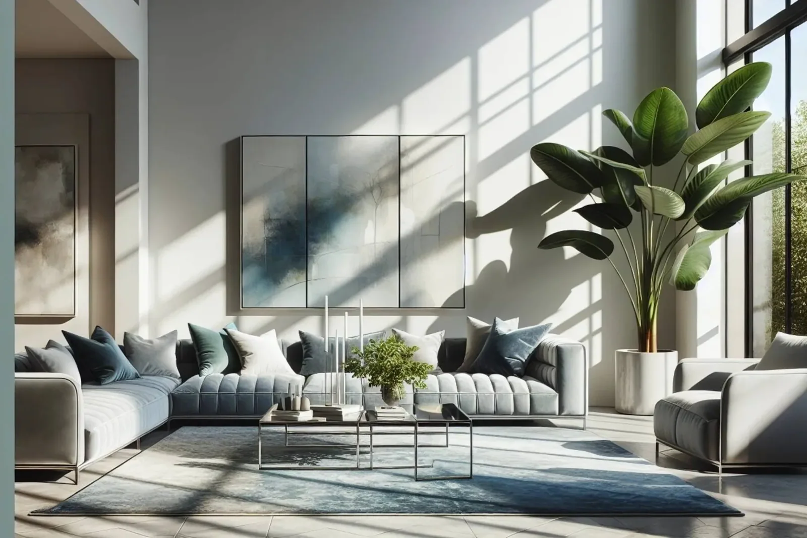 Interior decorating with stylish furnishings and color coordination