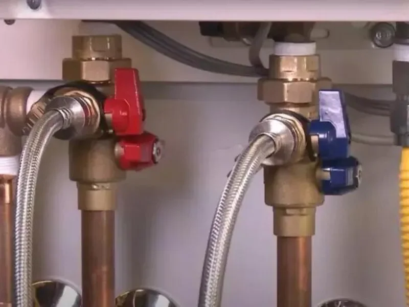 tankless water heater flush connections
