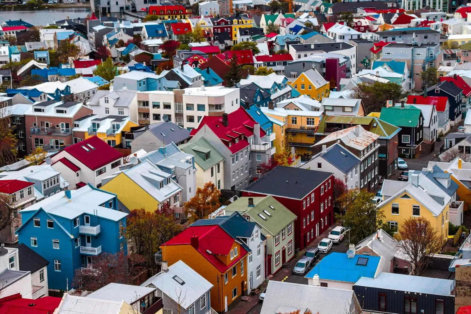 group of colorful properties in a vibrant and modern neighborhood