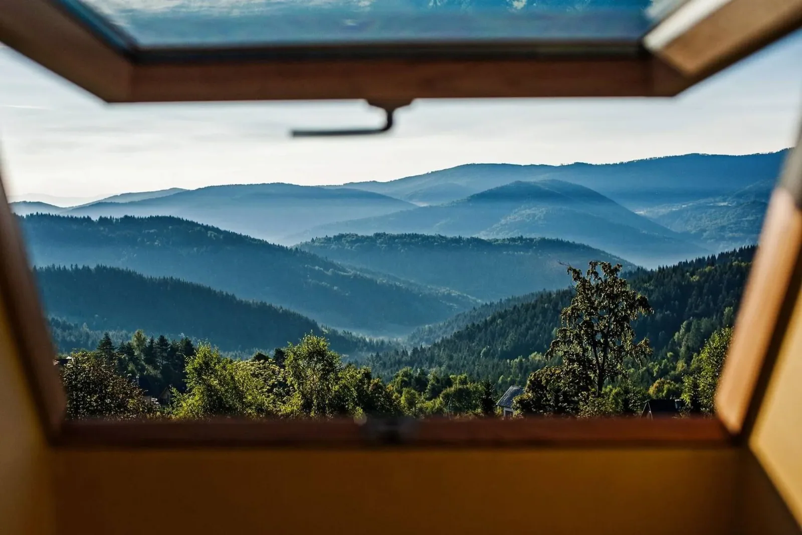 amazing mountain view from home window