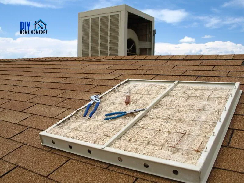 evap cooler on rooftop