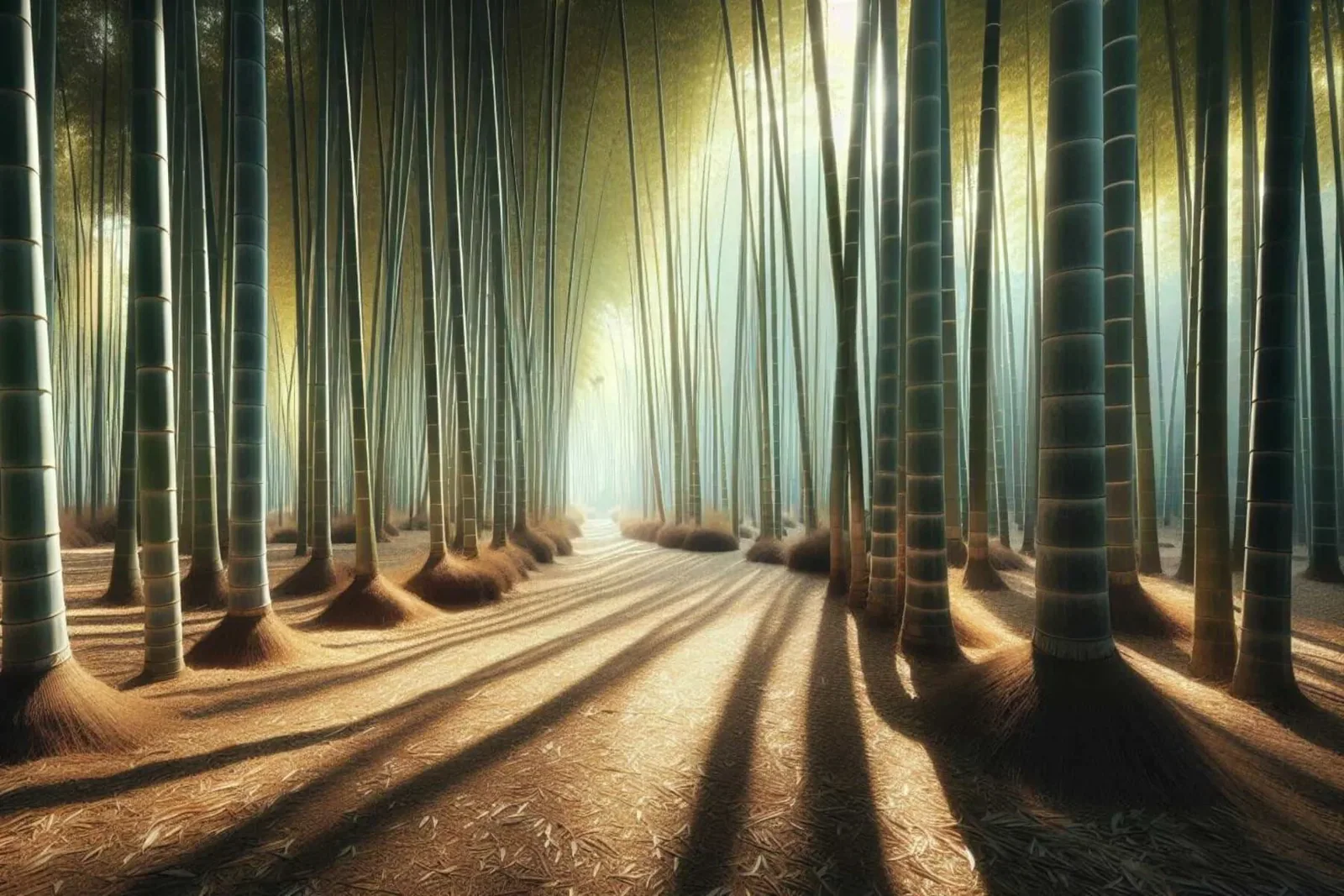Illustration of a bamboo forest